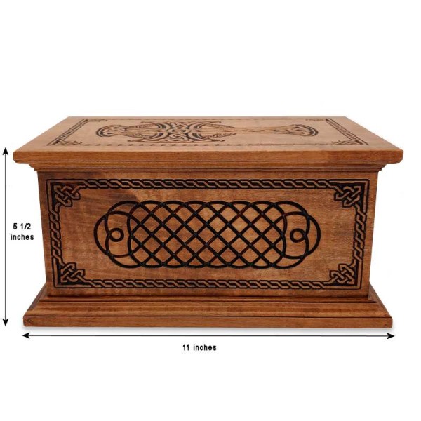 Maple or Cherry Wood Celtic Cross Cremation Box Maple or Cherry Wood Celtic Cross Cremation Box
