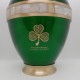 Irish Shamrock Urn for Ashes Mother of Pearl Irish Shamrock Cremation Urn