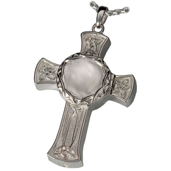 Celtic Knot Cross Photo Urn Locket for Ashes Celtic Knot Cross Photo Urn Locket for Ashes