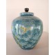 medium size pottery cremation urn