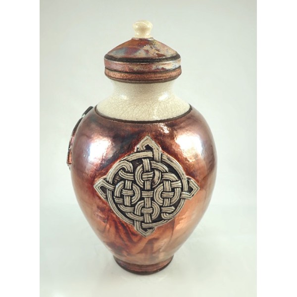 Copper Celtic Knot Urn Copper Celtic Knot Urn