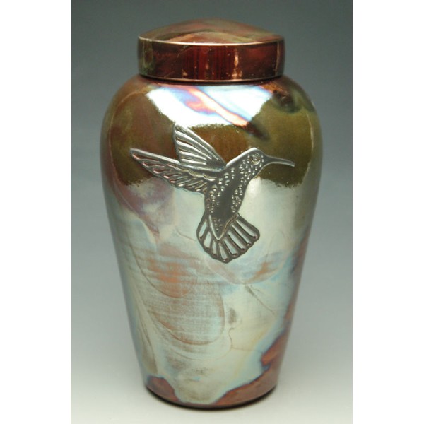 Raku Hummingbird Adult Cremation Urn Raku Hummingbird Adult Cremation Urn