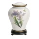 Purple Iris Cloisonne Adult-Sized Cremation Urn 