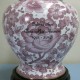 Pink Floral Cloisonne Cremation Urn for Ashes