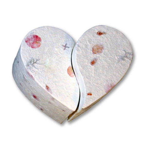 Biodegradable Unity Heart Urn for 2 sets of Ashes