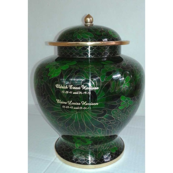 Emerald Green dual size urn for ashes Emerald Green dual size urn for ashes