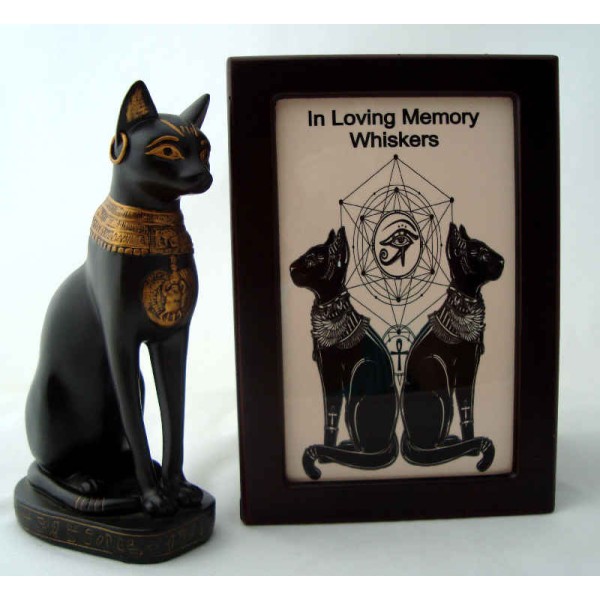 Egyptian Bastet Wooden Cat Cremation box Egyptian Bastet Wooden Cat Cremation Urn