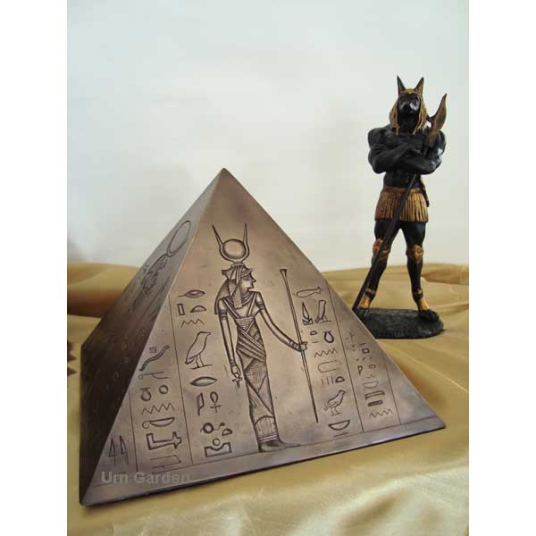 Pyramid Urn Egyptian Gods