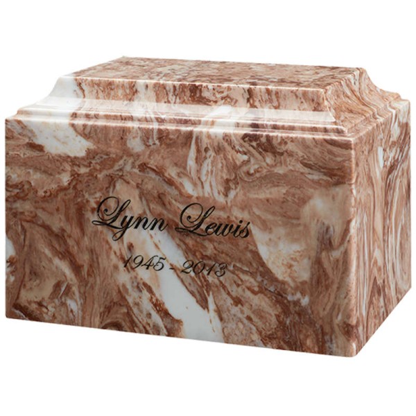 Sky Blue Cultured Marble Cremation Urn for Adult Ashes Sky Blue Cultured Marble Urn for Adult Ashes