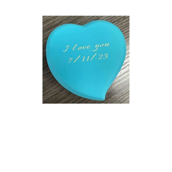 Cool Blue Matte Heart Keepsake Cremation Urn Cool Blue Matte Heart Keepsake Cremation Urn