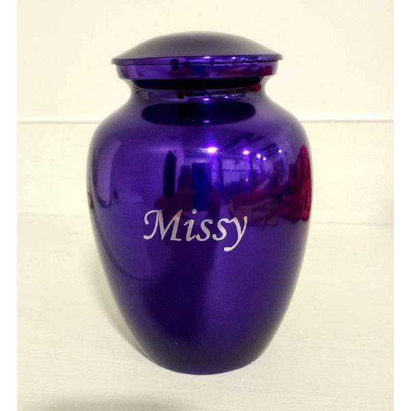 Medium Size Purple Urn for Ashes for sharing ashes Medium Size Purple Urn for Ashes