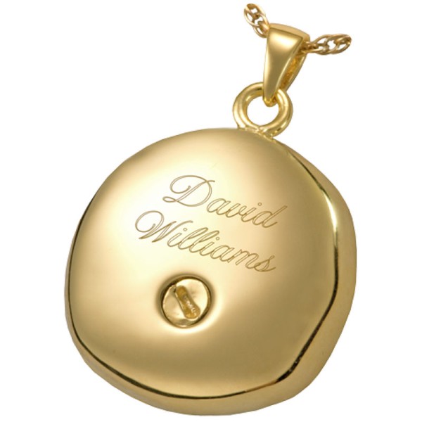 Sand Dollar Gold Ash Urn Pendant Sand Dollar Gold Ash Urn Pendant