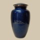 mystic blue human adult cremation urn