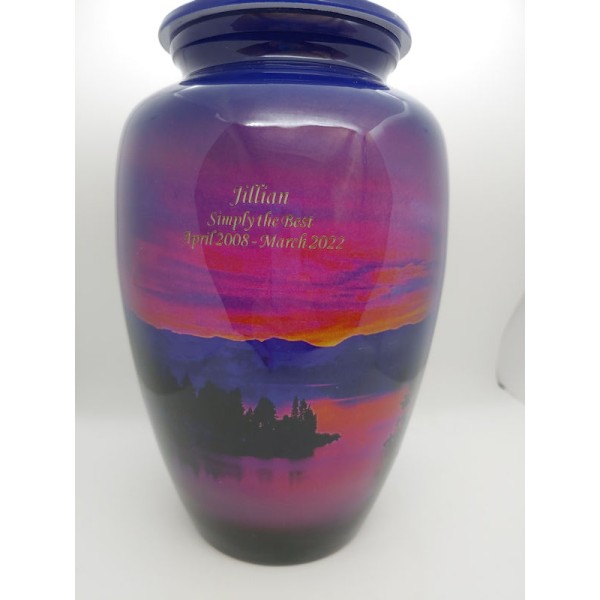 Lake Tahoe Pink Sunset Adult Cremation Urn Lake Tahoe Pink Sunset Adult Cremation Urn
