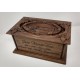 Virgin Mary Cherry Wood Cremation Box for Ashes 