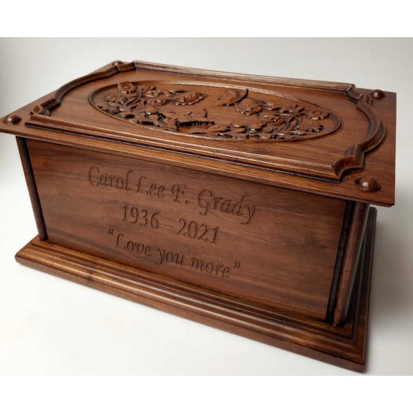 wooden butterfly box for ashes made in USA wooden butterfly box for ashes USA