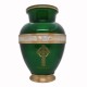 Celtic Cross Human Cremation Urn, Emerald Green