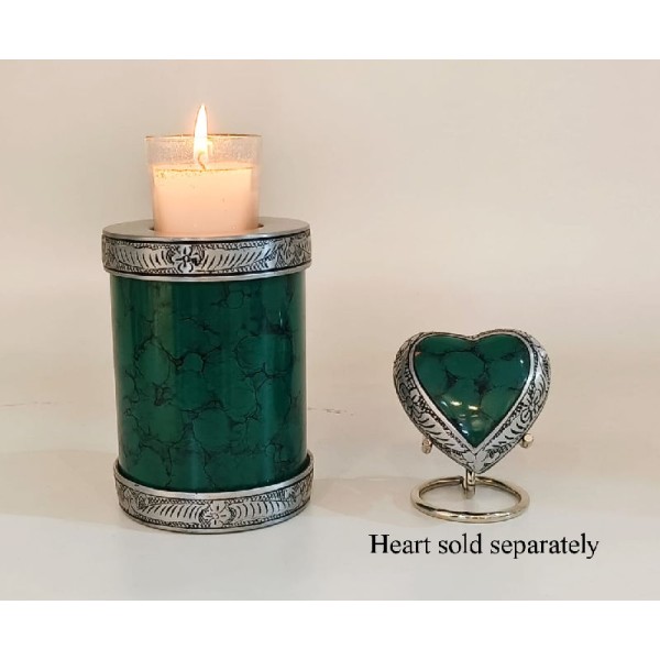 medium green candle urn for ashes green candle urn, medium size