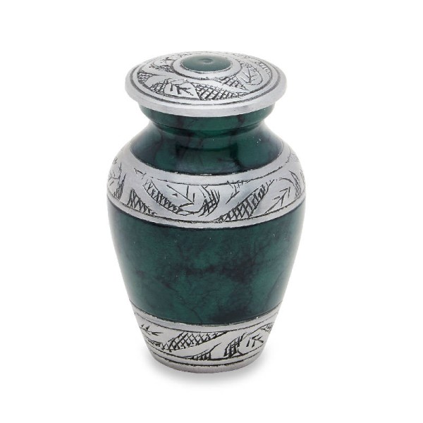 small green keepsake urn for ashes Small Green Keepsake Urn