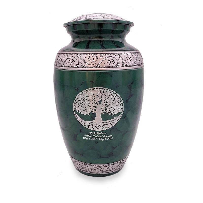 green tree of life urn for ashes adult size 