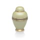 Sage Green Metal Memorial Urn for Ashes, Adult Size