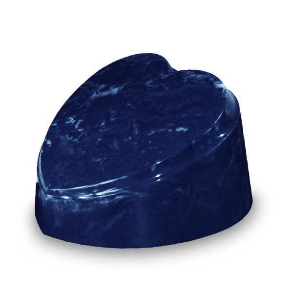 Navy Blue Heart Adult Cremation Urn