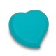 Cool Blue Matte Heart Keepsake Cremation Urn