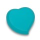 small turquoise blue heart urn