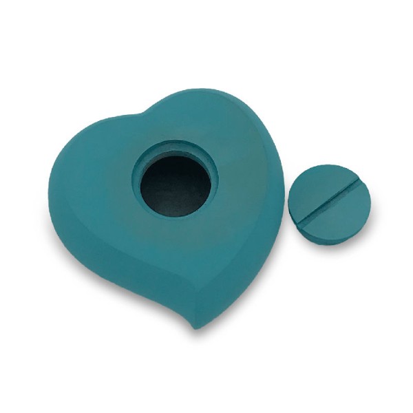 Small Blue Heart Keepsake Cremation Urn Blue Heart Keepsake Cremation Urn