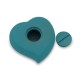 small turquoise blue heart urn