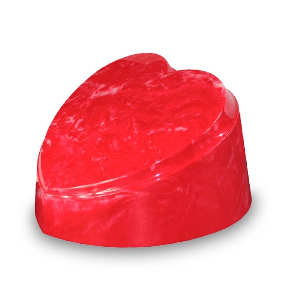 Red Marble Heart Adult Cremation Urn