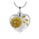 Sunflower Heart Jewelry for Ashes
