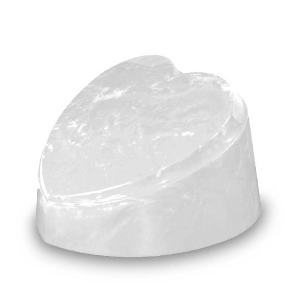 White Heart Adult Cremation Urn, Made in USA
