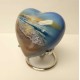 beach scene Small Heart Urn for Ashes