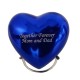 Small Cobalt Blue Heart Urn For Ashes