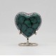 Green Heart Urn - Holds Small Portions of Ash