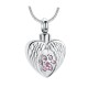 Angel Wings Pink Paw Print Urn Necklace