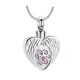 Angel Wings Pink Paw Print Urn Necklace Angel Wings Pink Paw Print Urn Necklace
