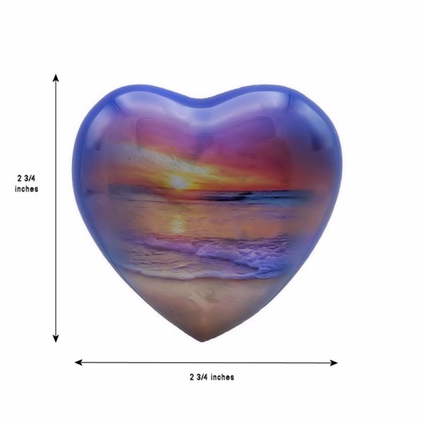 Purple Siesta Key Heart Keepsake Urn for Ashes Purple Siesta Key Heart Keepsake Urn for Ashes