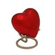 small red heart urn for ashes