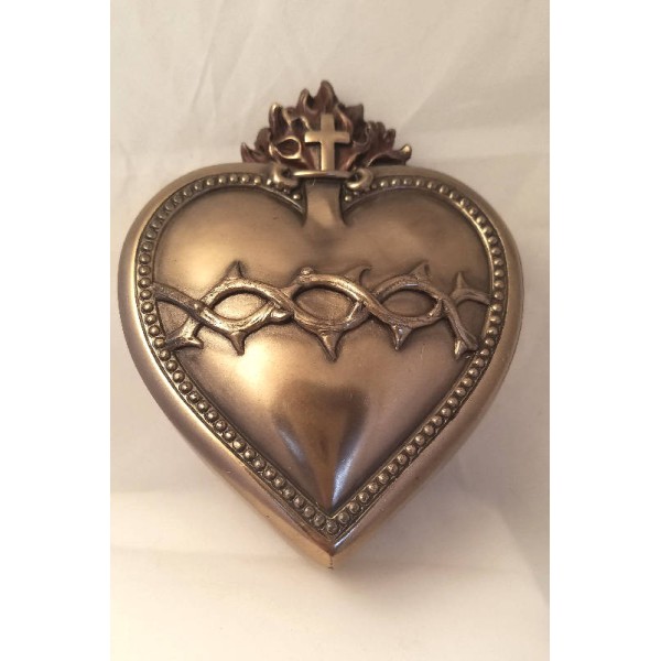 sacred heart small heart urn for ashes