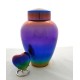 Rainbow Adult Cremation Urn for Ashes, Purple, Blue, Copper Blue, Purple, Copper Adult Cremation Urn for Ashes