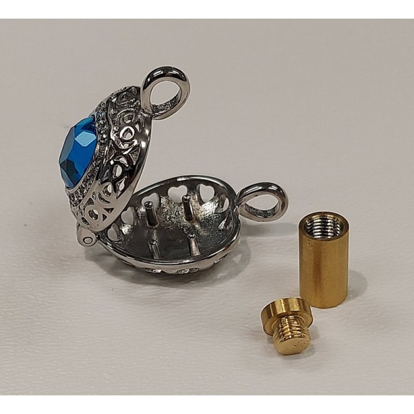 Heart Shape, July Birthstone cremation locket Heart Shape, July Birthstone cremation locket