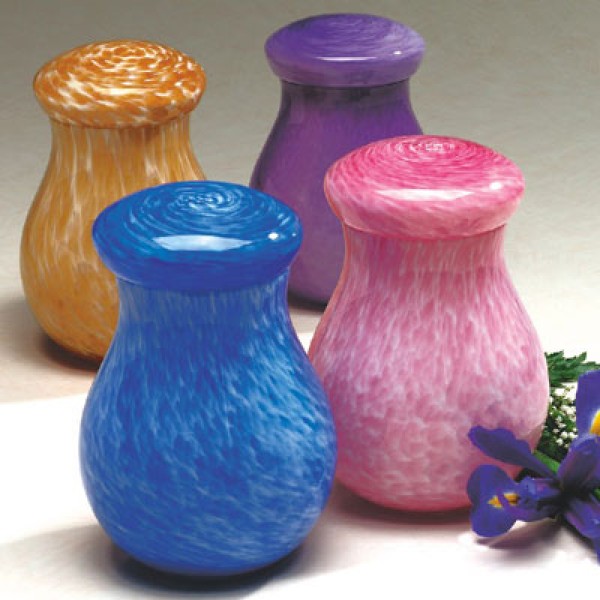 Capri Blown Glass Pet Cremation Urn Capri Blown Glass Pet Cremation Urn