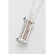 Sterling Silver Hourglass Cremation Pendant Necklace
