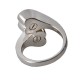 double heart Keepsake Ring, Cremation Urn Jewelry