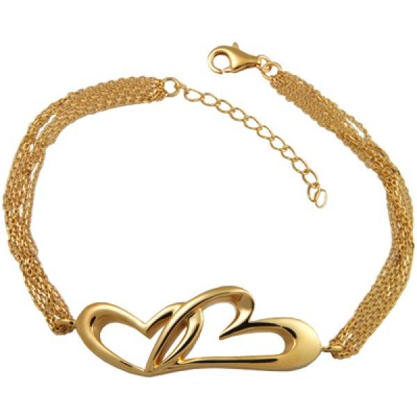 Gold Heart Ash Jewelry Bracelet