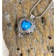 December Birthstone Heart Urn Locket for Cremated Ashes