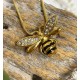 Honey Bee Cremation Urn Necklace for Ashes,