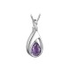 June Purple Birthstone Teardrop Cremation Jewelry Necklace June Purple Birthstone Teardrop Cremation Jewelry
